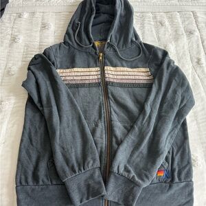 Aviator Nation Hoodie Navy Zip up sweatshirt